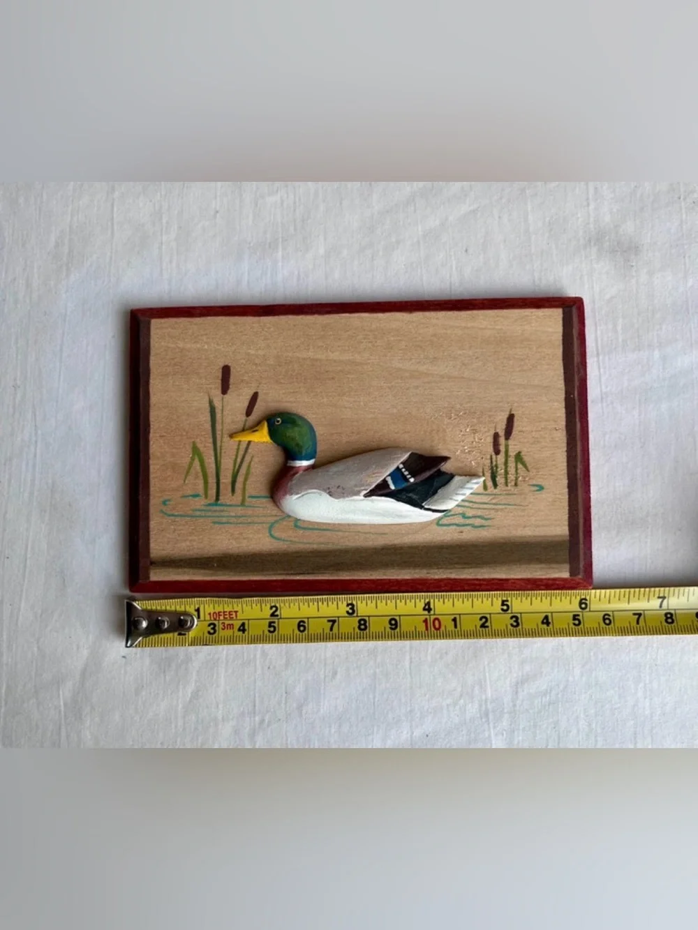 Hand Carved Wood Mallard Wall Art
